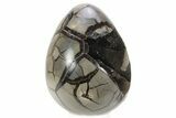 Septarian Dragon Egg Geode - Black Crystals #241556-1